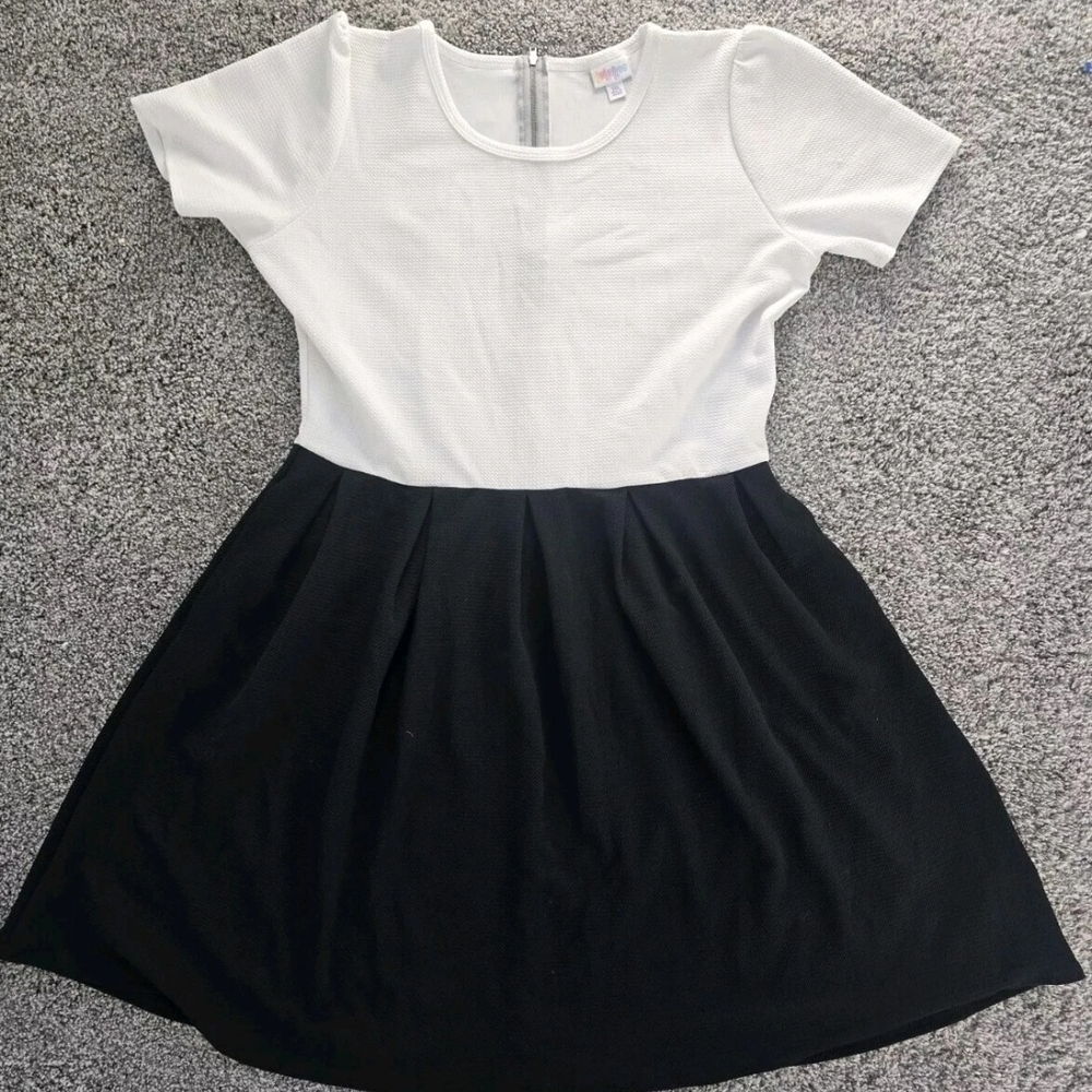 LuLaRoe Amelia A-line dress Womens 3xl Black White